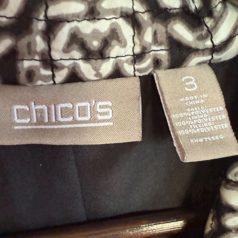 Chico's Black and Tan Vest Sz XL - Picture 6 of 6